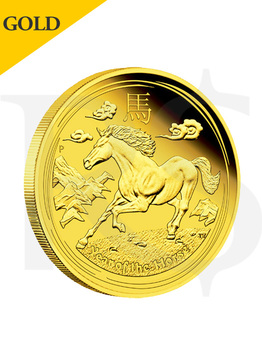 2014 Perth Mint Horse 1/2 oz 999 Gold Coin