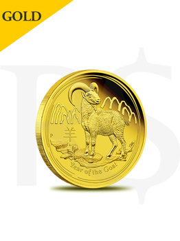2015 Perth Mint Lunar Goat 1/10 oz 9999 Gold Coin