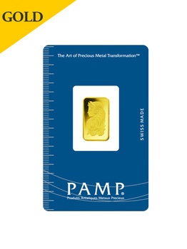 PAMP Suisse 2.5 gram Gold Bar with Assay Certificate