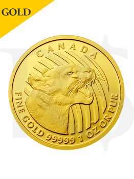 2015 Canada Growling Cougar Limited Edition 1 oz 99999 Gold Coin