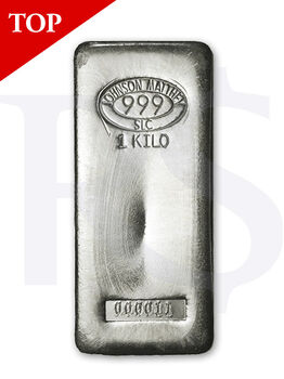 Johnson Matthey 999 Silver Kilo Bar