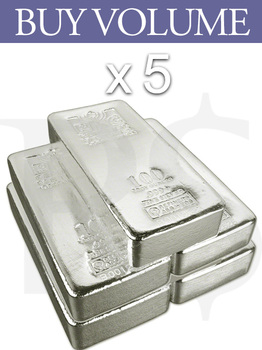 Buy Volume: 5 or more RMC 100 oz Silver Bar