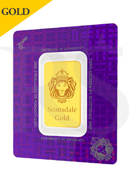 Scottsdale Certi-Lock 1 oz .9999 Gold Bar