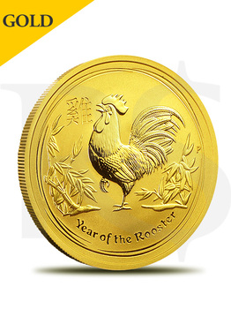 2017 Perth Mint Lunar Rooster 1 oz 9999 Gold Coin