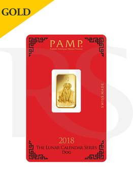 PAMP Suisse Lunar Dog 5 gram Gold Bar