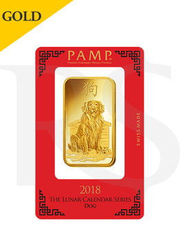 PAMP Suisse Lunar Dog 100 gram Gold Bar