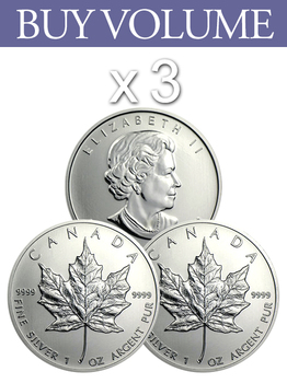 Buy Volume: 3 or more 2012 Canada Maple Leaf 1 oz Silver Coin
