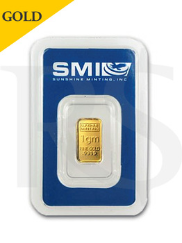 Sunshine Mint 1 gram 999 Gold Bar