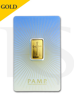 PAMP Suisse Romanesque Cross 5 gram Gold Bar (Religious Series)	