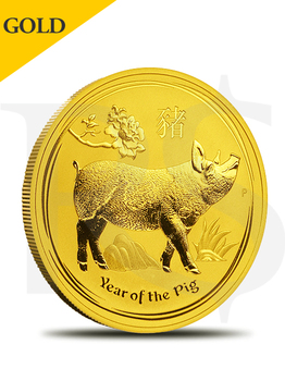 2019 Perth Mint Lunar Pig 1 oz 9999 Gold Coin