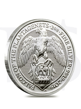 2019 Great Britain Queens Beast (Falcon) 2 oz Silver Coin