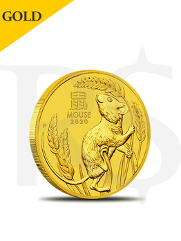 2020 Perth Mint Lunar Mouse 1/10 oz 9999 Gold Coin