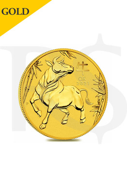 2021 Perth Mint Lunar Ox 1/10 oz 9999 Gold Coin