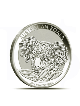 2014 Perth Mint Koala 1/2 oz Silver Coin (With Capsule)