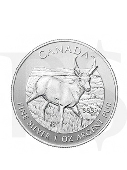 Canadian Wildlife Series: Antelope 1oz Silver Coin