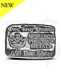 Monarch 1 oz Silver Bar Hand Poured