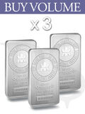 Buy Volume: 3 or more Royal Canadian Mint (RCM) 10 oz Silver Bar