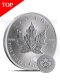 2015 Canada Maple Leaf 1 oz Silver Coin (with Capsule)