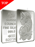 PAMP Suisse Lady Fortuna 5 oz Silver Bar