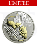 2020 Perth Mint Gold Gilded Mouse 1oz Silver Coin (in Capsule)