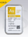 AUGoldBar 0.5 gram 999 Gold Bar